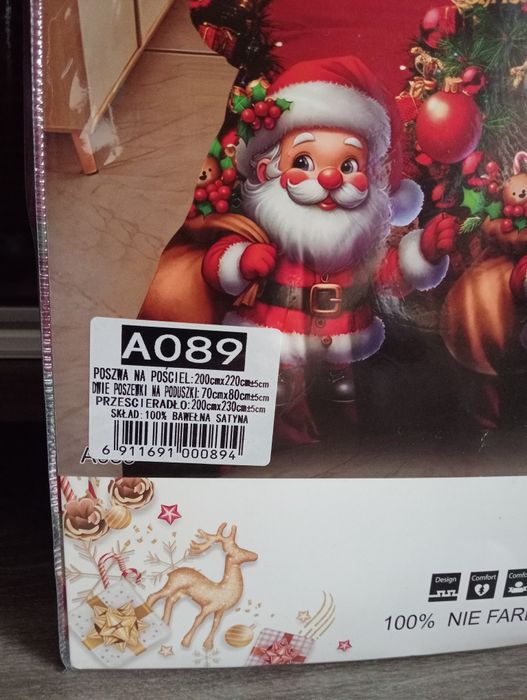 Komplet pościeli Świątecznej Fashion z prześcieradłem rozmiar 200/220