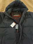 Kurtka zimowa parka męska SuperDry nowa XL puchowa granatowa