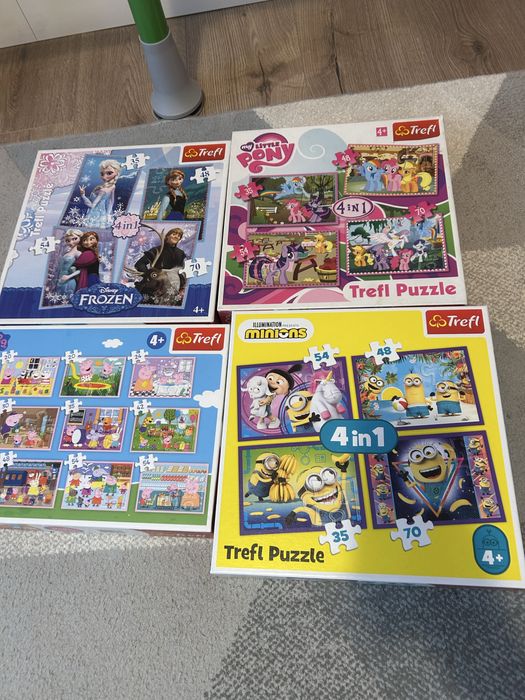 Puzzle Trefl 4w1 Miniony my little pony 4+