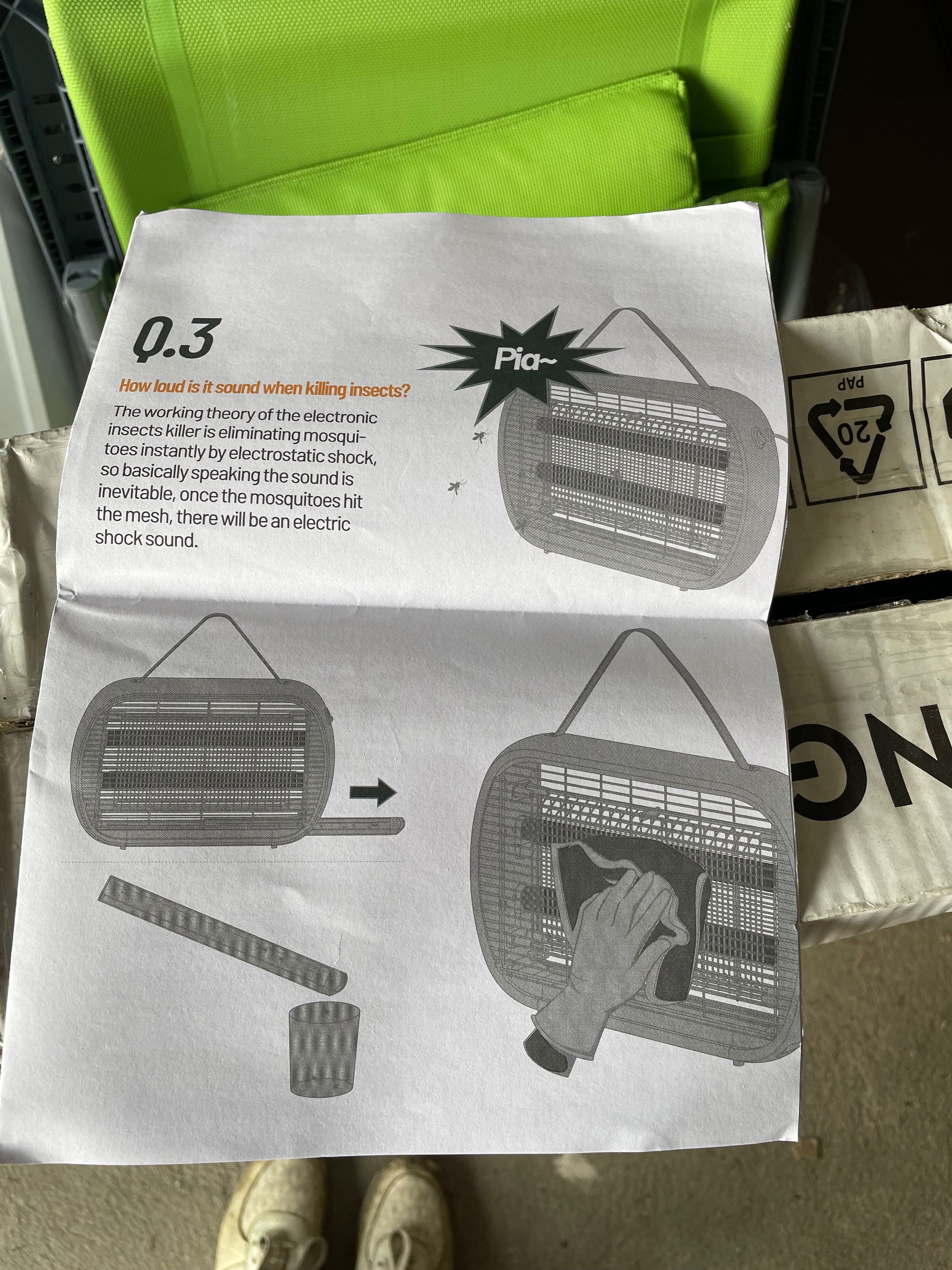 Buzzbug Fly Zapper lampa owadobójcza do powierzchni 500 m2 biała