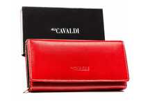 4U Cavaldi portfel skóra naturalna czerwony RD12GCL-6059 RED-M-kobieta