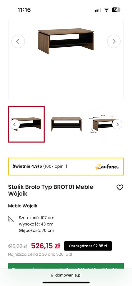 Stolik , ława Wójcik