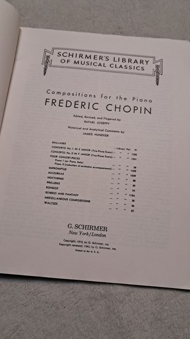 Chopin Preludes  For the Piano