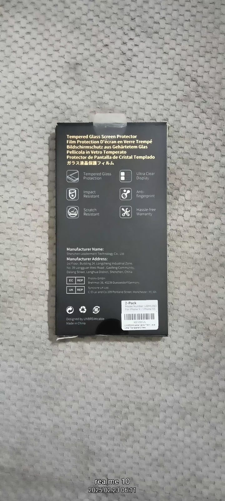 Dwa razy szkło hartowane do iPhone XS