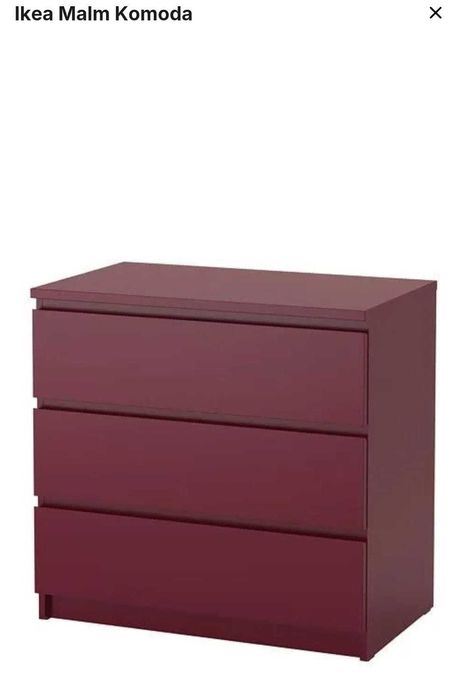 Komoda i 2 szafki nocne Malm Ikea NOWE