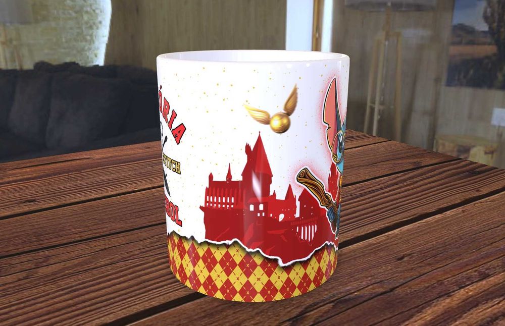Caneca personalizada Team-Stitch-Harry-Potter Red Mug Novo