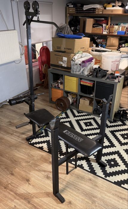 WYMIENIE sprzedam lawke treningowa z wyciagiem kabel oraz na nogi