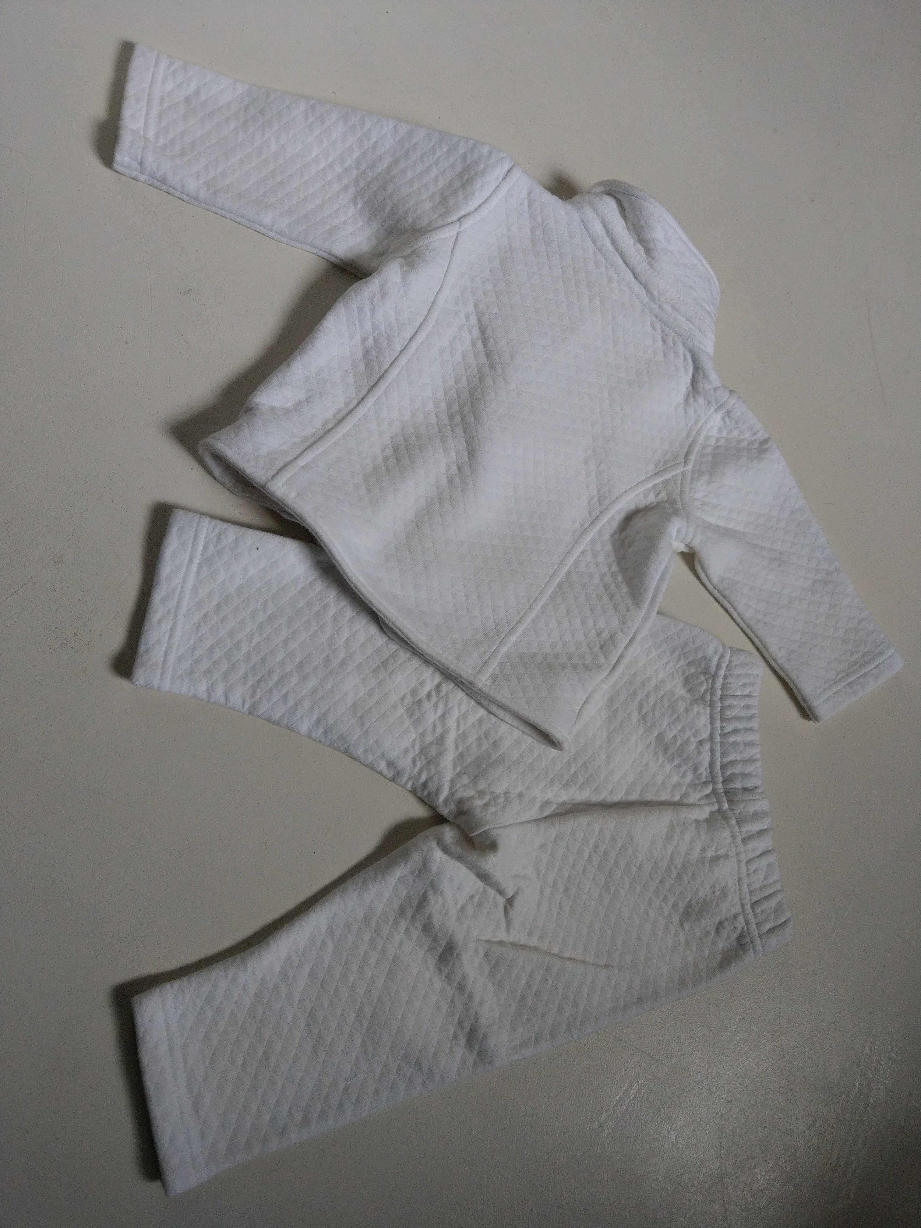 Komplet garniturek chrzest święta biały bawełna 68/74 body wygodny