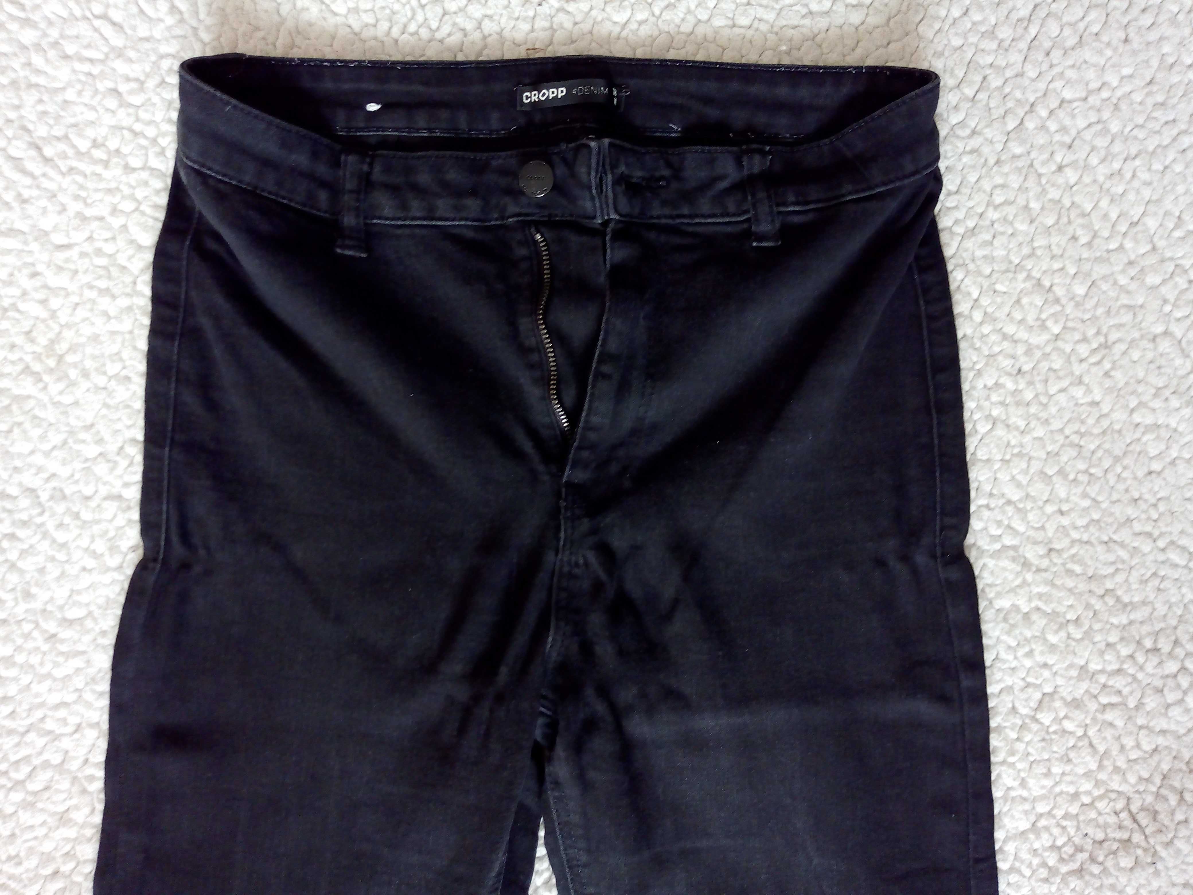 Spodnie dziewczęce jeansowe "Cropp" - czarne - M(38)