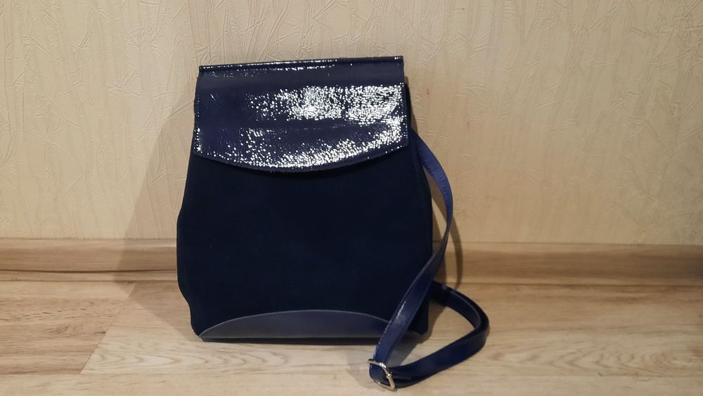 Элегантный Рюкзак- натуральные кожа+замш