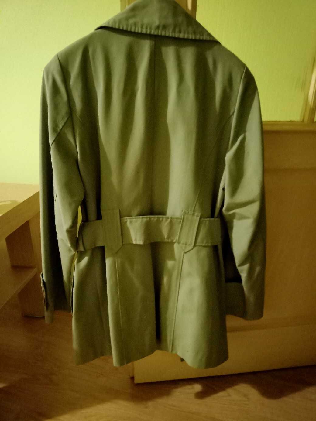 Płaszcz damski typu trencz zielony