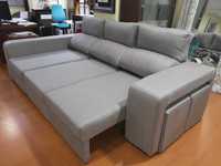 Sofá Cama - Chaise Longue elevatória - 2 Puffs - NOVO - FÁBRICA - sofa