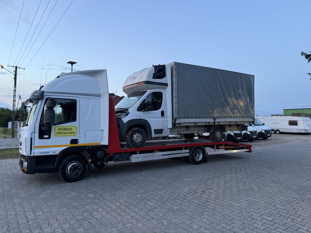 Pomoc drogowa bus laweta holowanie transport maszyn 10 t płyta widelec
