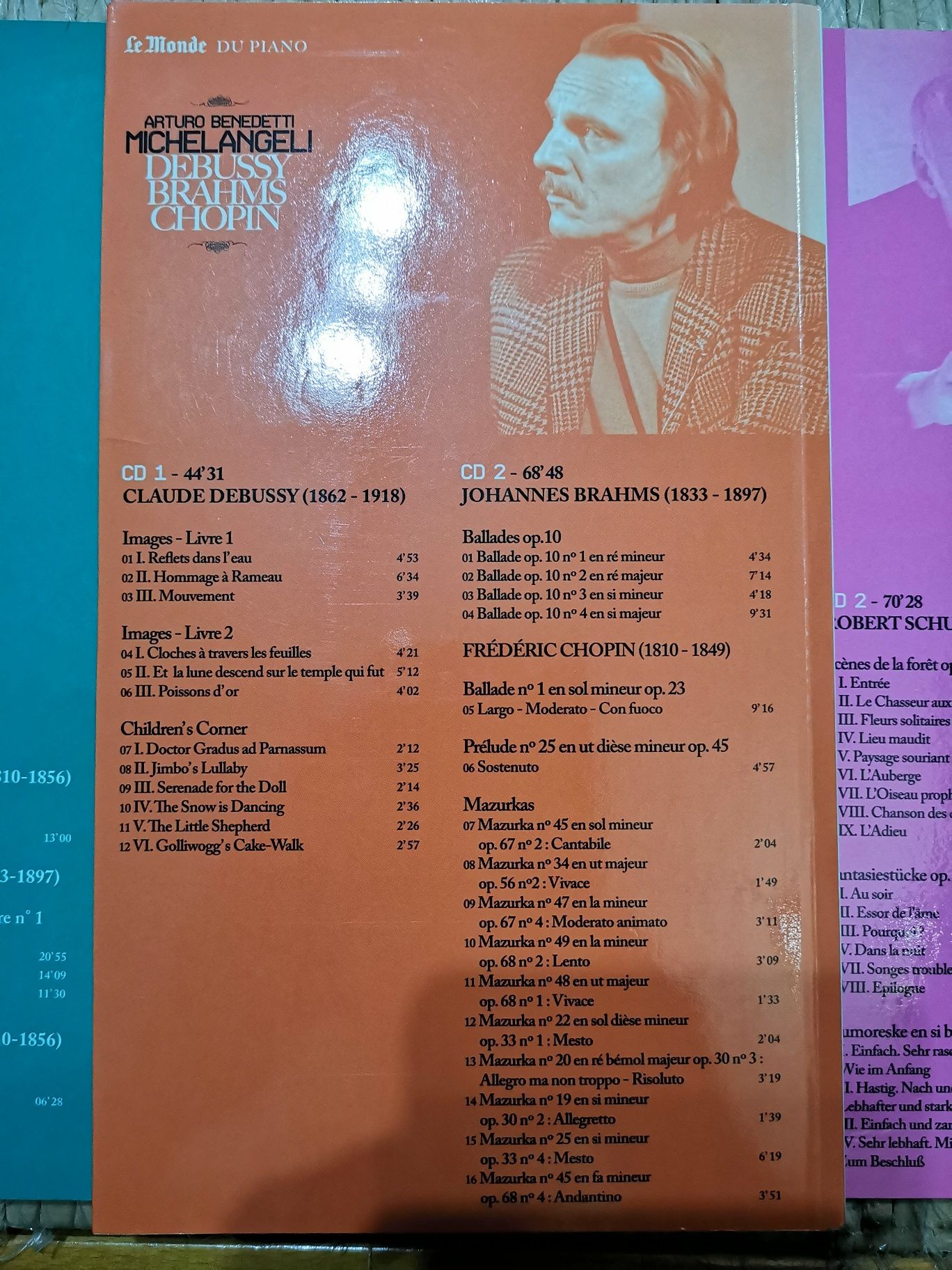 6 CDs + livro, de virtuosos do Piano : S. Richter, A. B. Michelangelo,