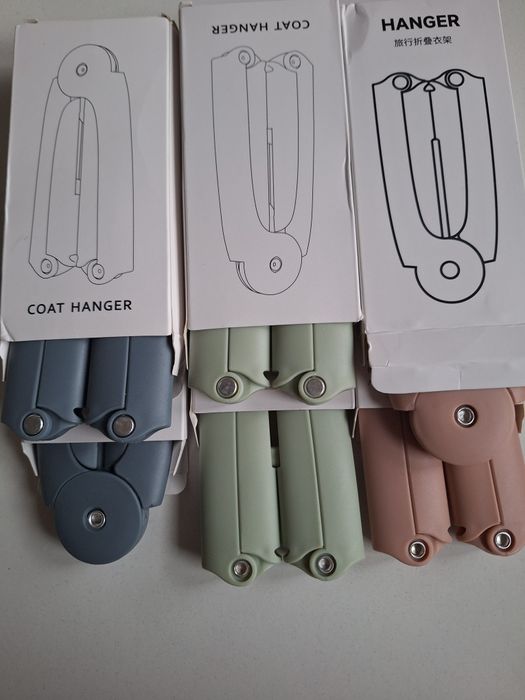 Wieszaki składane do walizki samolotu 6 sztuk Nowe