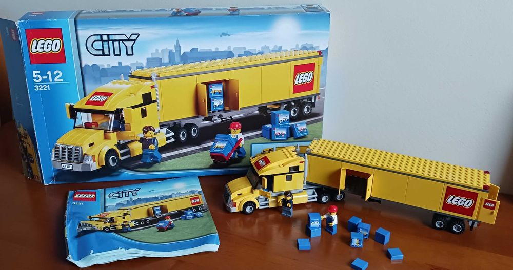 Lego City 3221 Żółta Ciężarówka TIR + pudełko + instrukcja