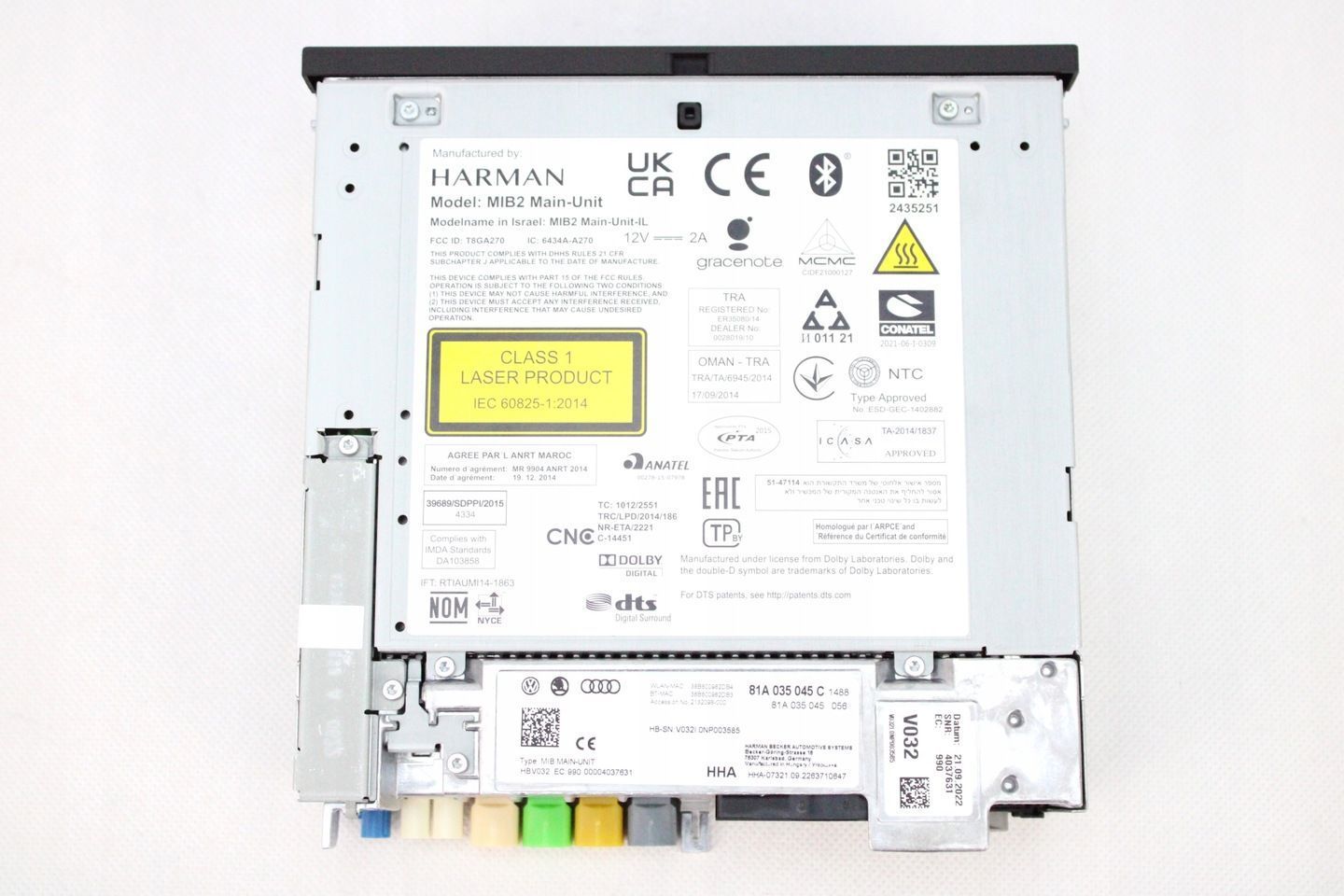 NOWA ORG JEDNOSTKA RADIA CZYTNIK NAWIGACJA AUDI Q2 MIB2 HARMAN 81A035045C
