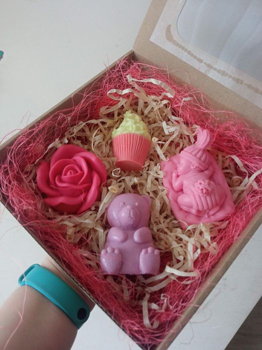 Box prezentowy zestaw mydełek dla dziecka dla dziewczynki