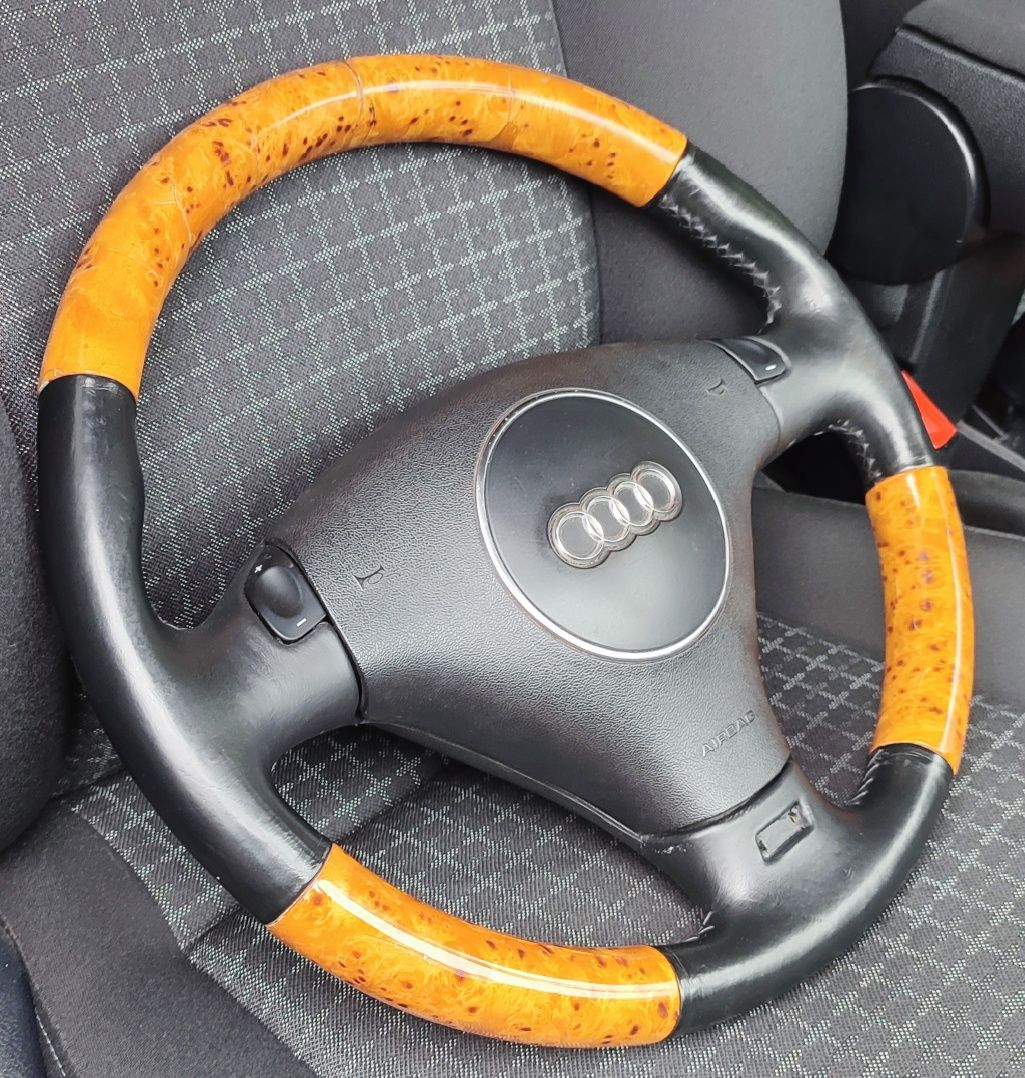 Kierownica drewno skóra Tiptronic Airbag Audi A3 A4 B5 A6 C5 A8 S8 D2