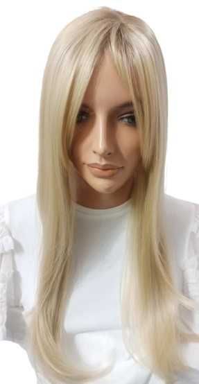 Topper damski długi z grzywką 60cm,dopinka  Best Lukrecja blond