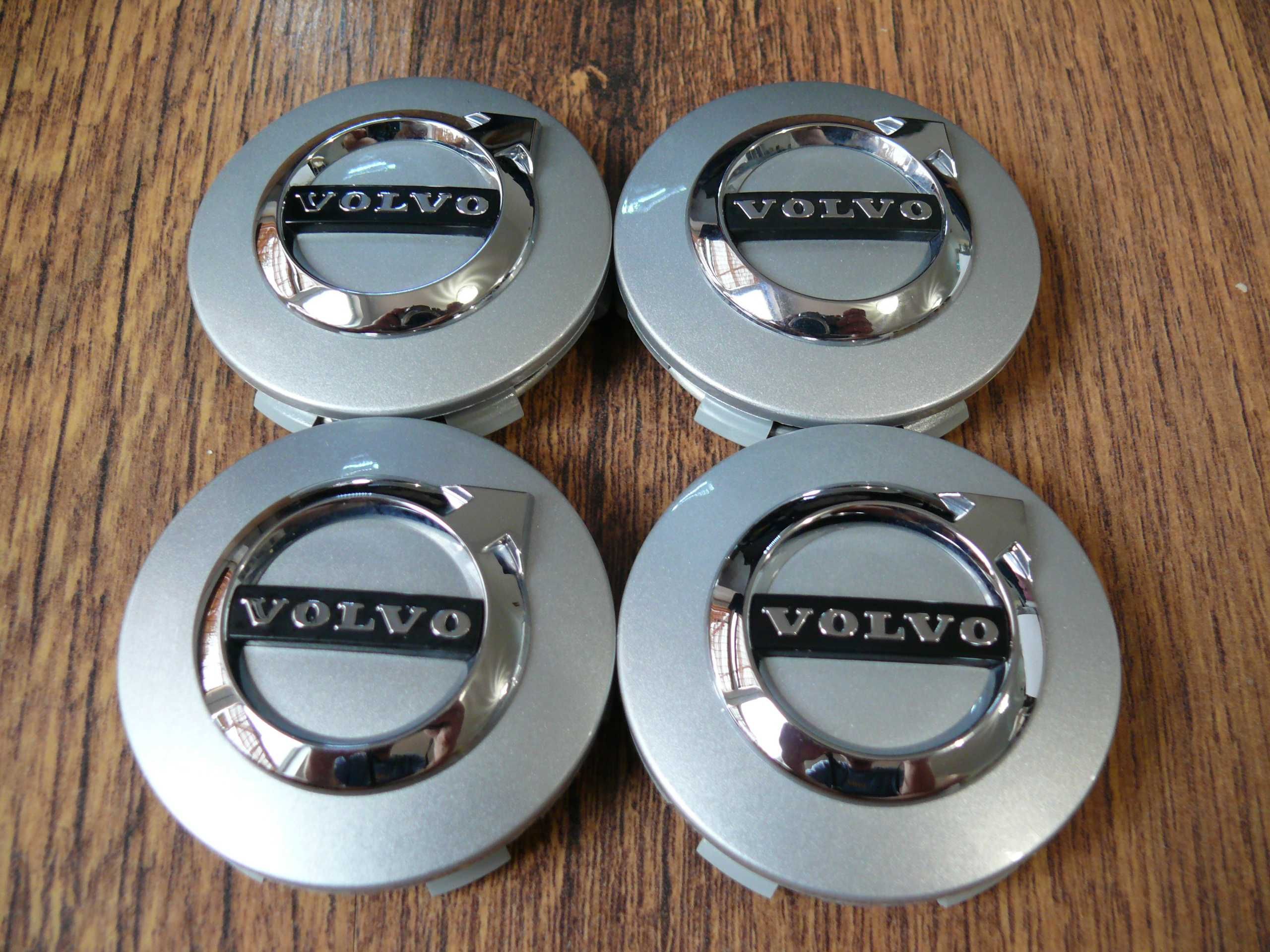 VOLVO (silver) Oryginalne Dekielki Alufelg 64 mm - Komplet