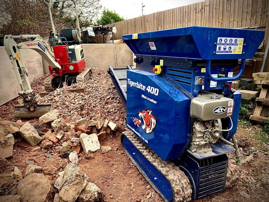 Kruszarka do gruzu gruz beton cegly wynajme wypozycze minikoparka