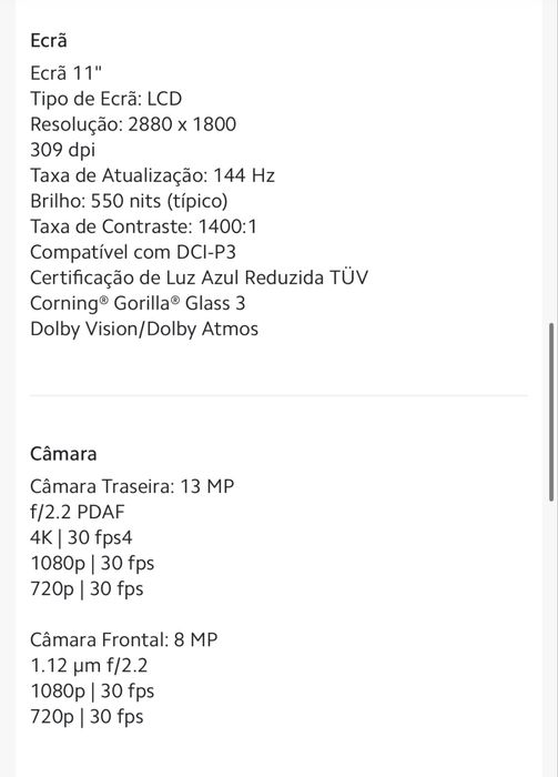 XIAOMI Pad 6 Com 1 ano de uso