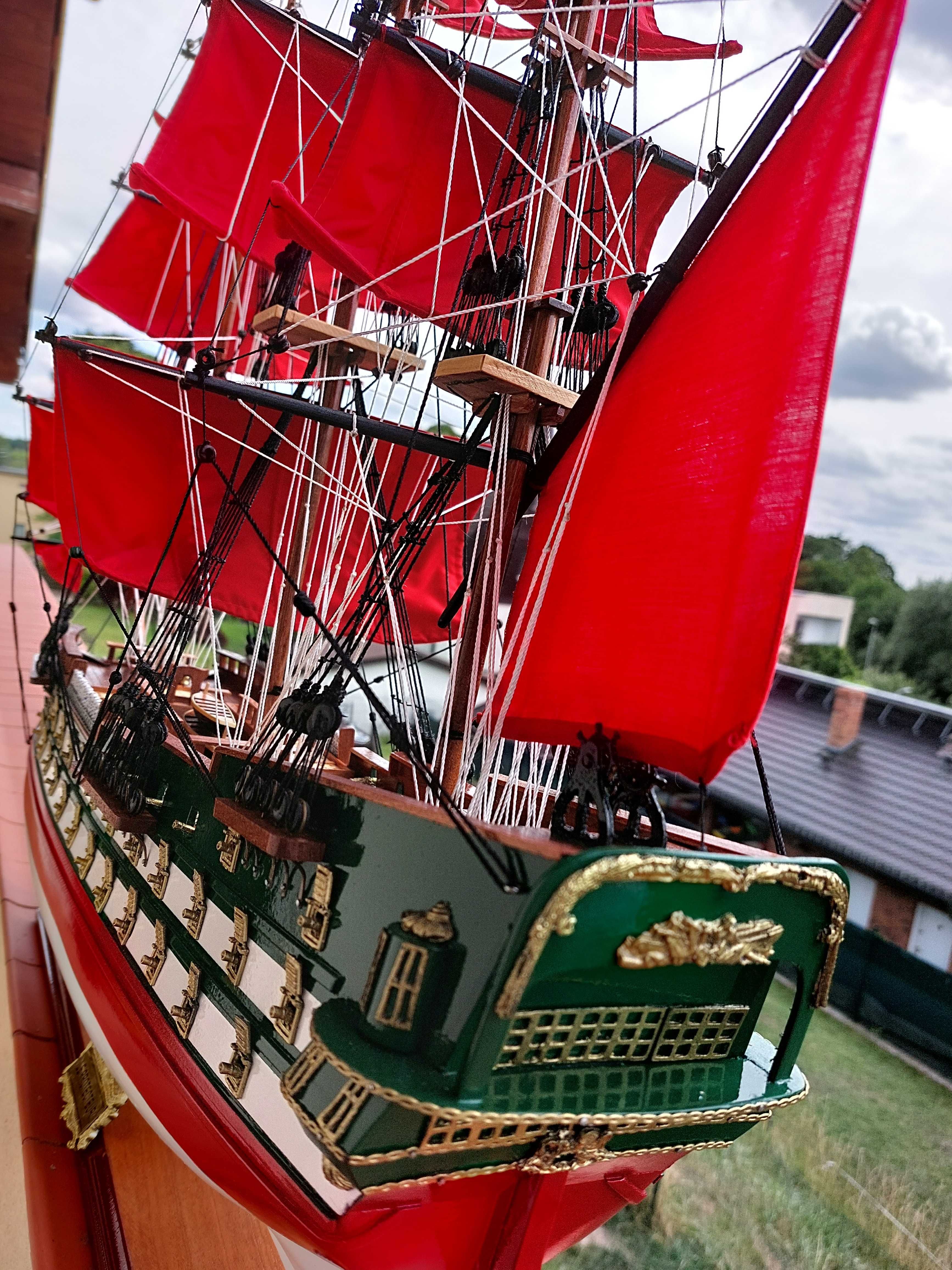 Tall Ship Le Protecteur żaglowiec  Jedyny z czerwonymi żaglami Rarytas