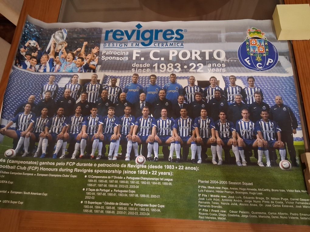 Poster do F C Porto com Pinto da Costa
