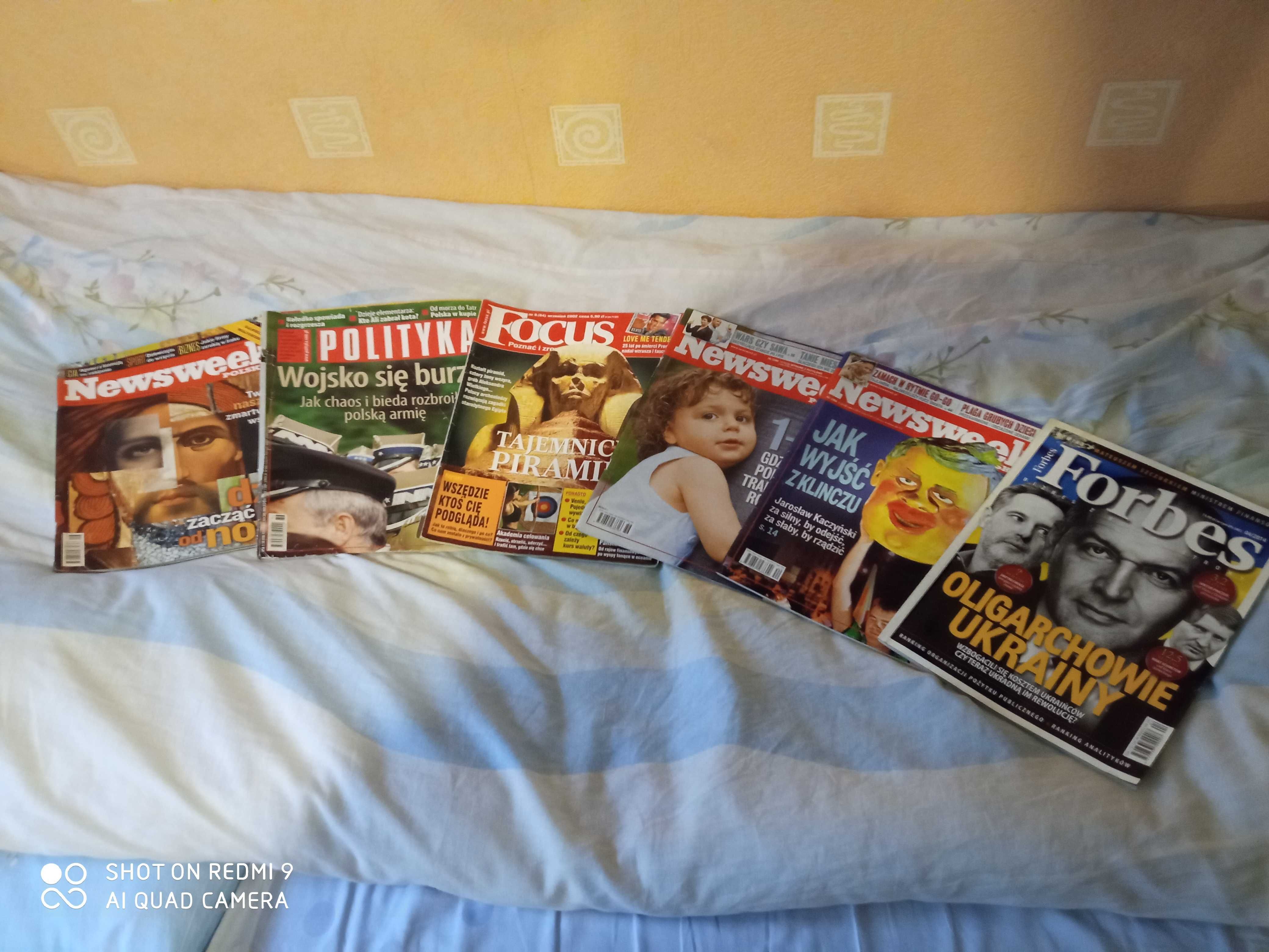 Czasopisma,Gazety Newsweek,Polityka,Forbes,Focus