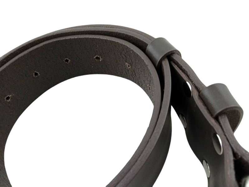 Pas Wojskowy Szeregowego Brązowy Skóra Licowa Naturalna Klamra R1 115