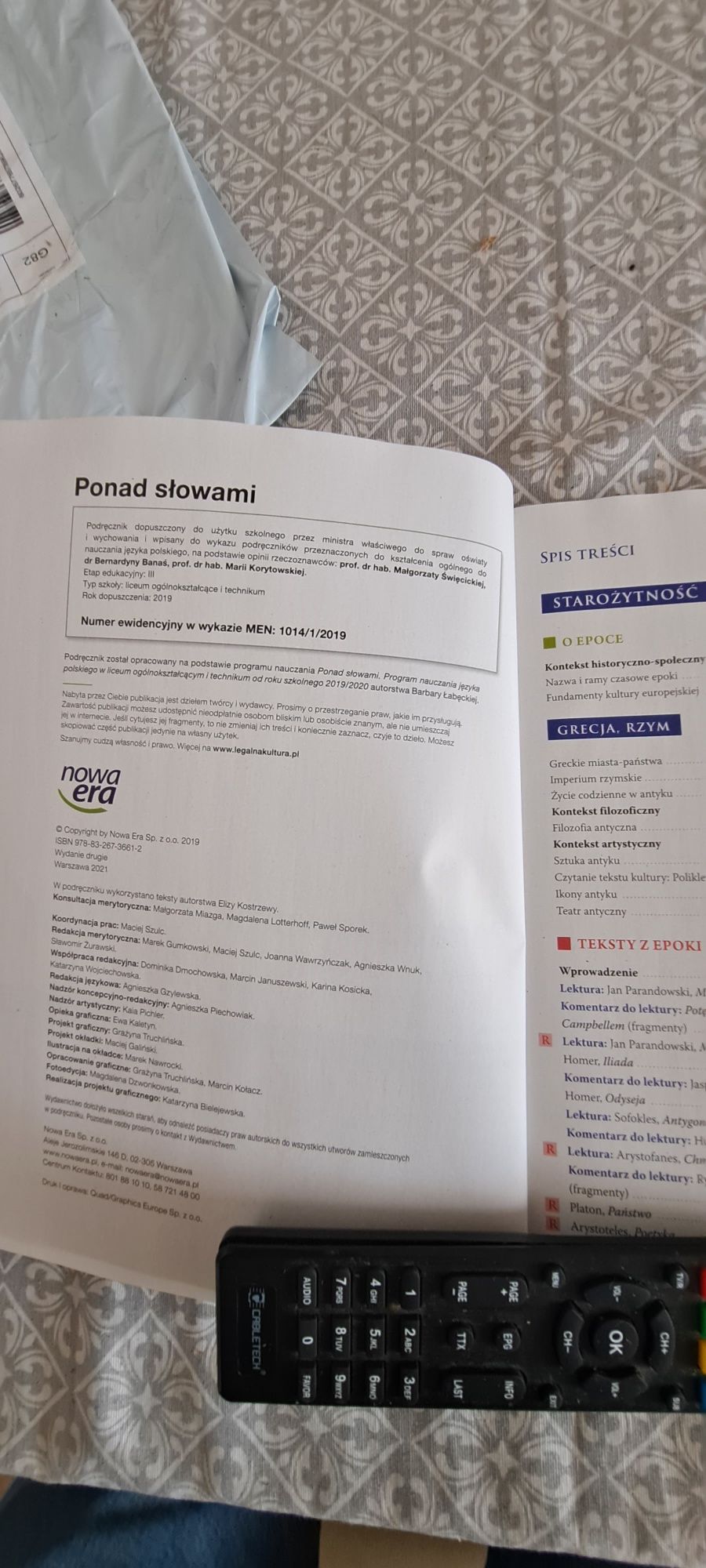 Język polski Ponad Słowami 1 część 1 podręcznik nowy