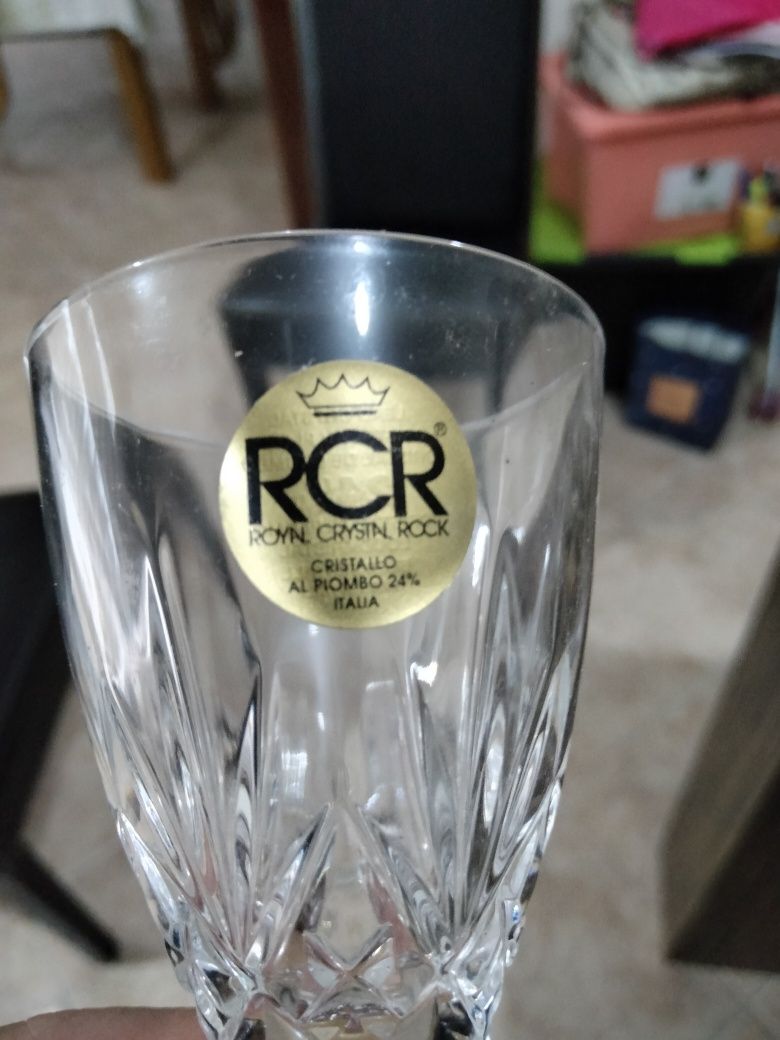 Conjunto copos 64 peças para 12 pessoas RCR Royal Cristal Rock (Novos)