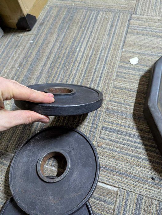 Бамперні обрезинені диски Iron Grip 2×45lb + 5 дисків по 5lb