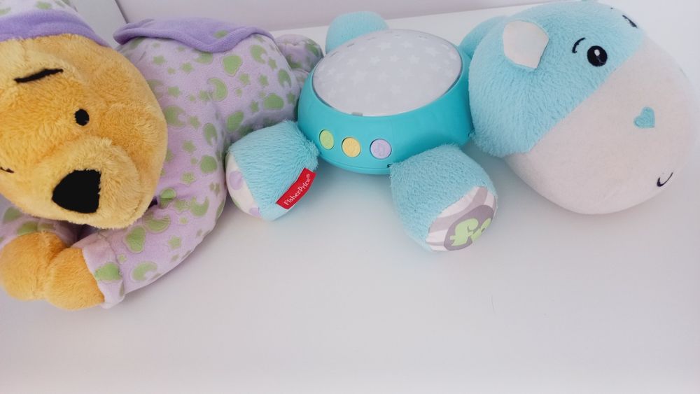 Kubuś z pozytywką fisher price hipcio projektor lampka