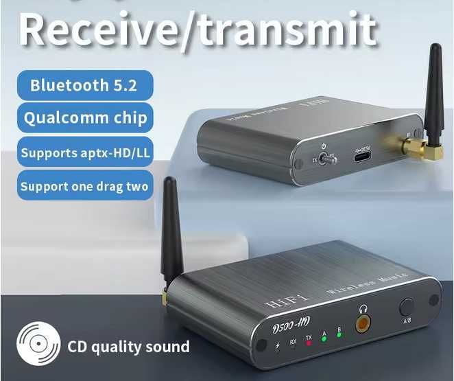 Aptx D500-HD APTX-LL Bluetooth 5.2 RX/TX