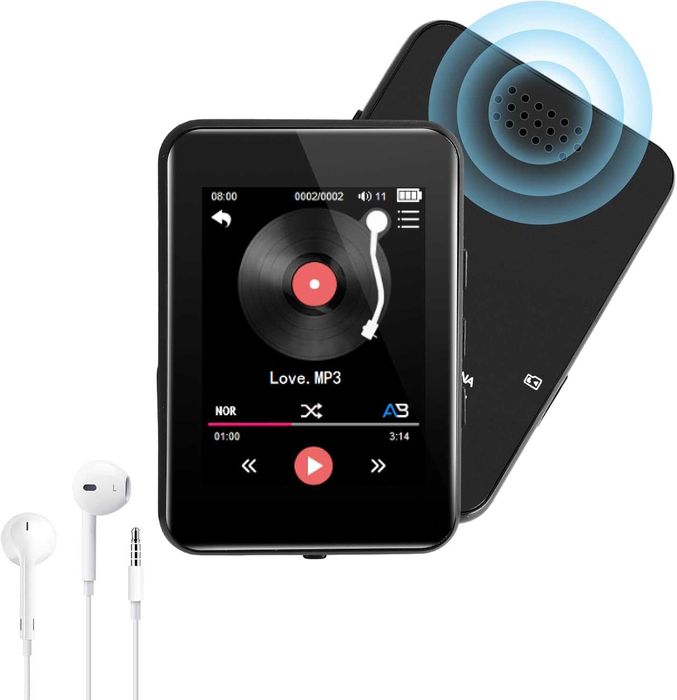 COVVY Odtwarzacz MP3 72GB Bluetooth 5.2 Radio FM Głośnik HD Sportowy