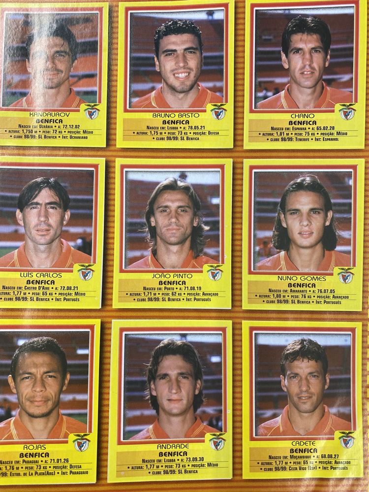 Caderneta cromos futebol epoca 99/00