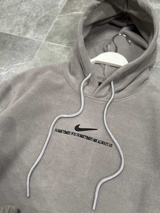 Костюм Nike Nocta Grey флісовий полар штани + худі i57/88-07