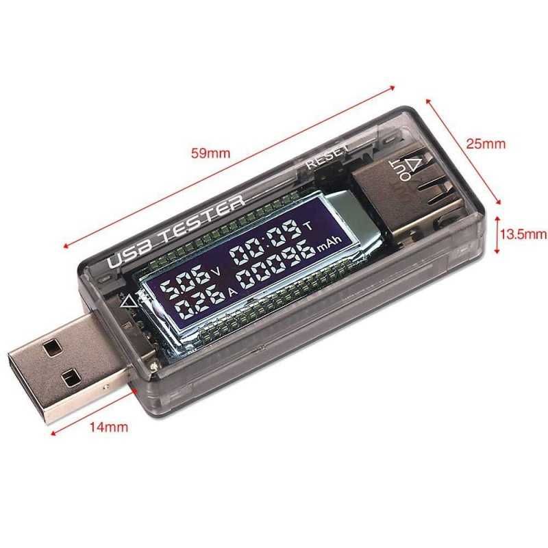 USB Тестер KWS-V21 амперметр вольтметр, измеритель емкости