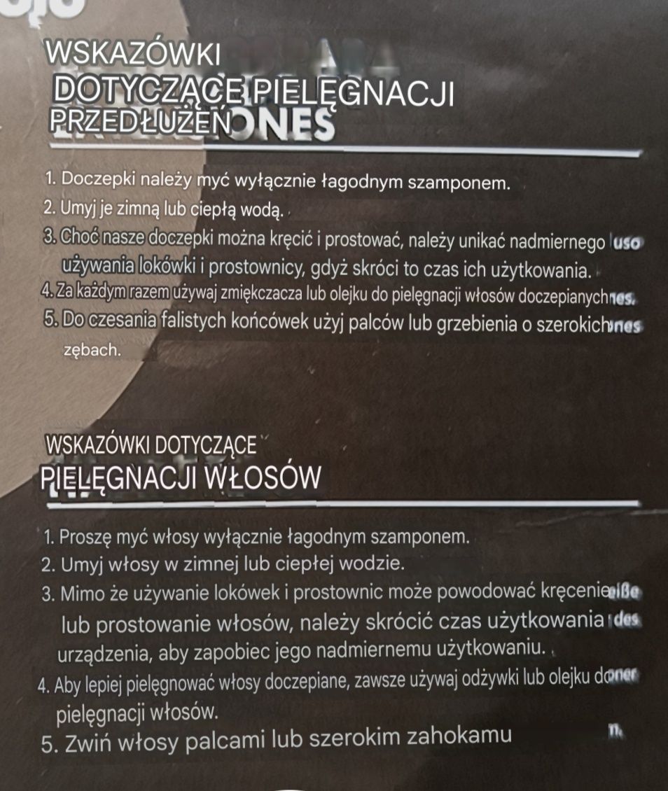 Zestaw pasm naturalnych włosów blond