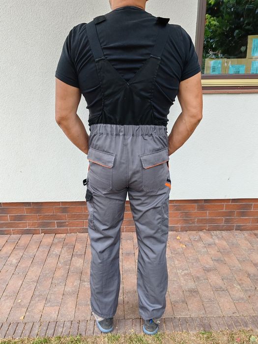 Nowe spodnie ogrodniczki Professional Grey rozm 50 177/88cm.