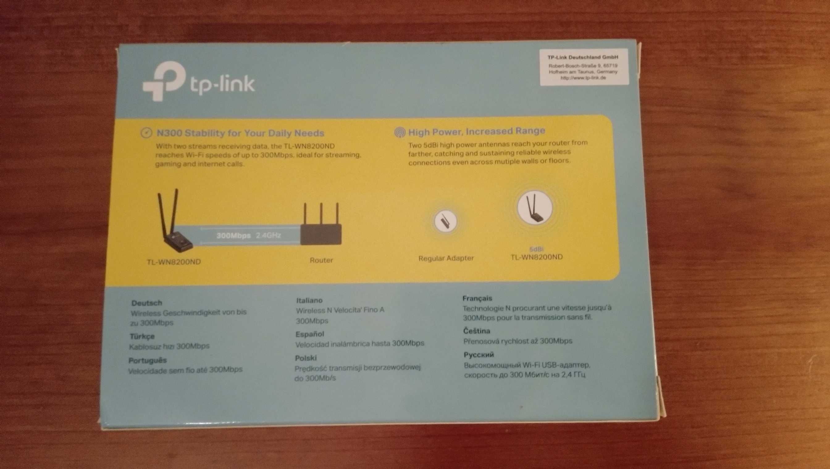 Placa de rede TP-Link TL-WN8200ND WLAN 300 Mbps