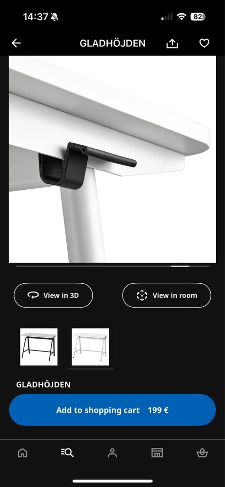 Office table Ikea Gladhojden sit and stand