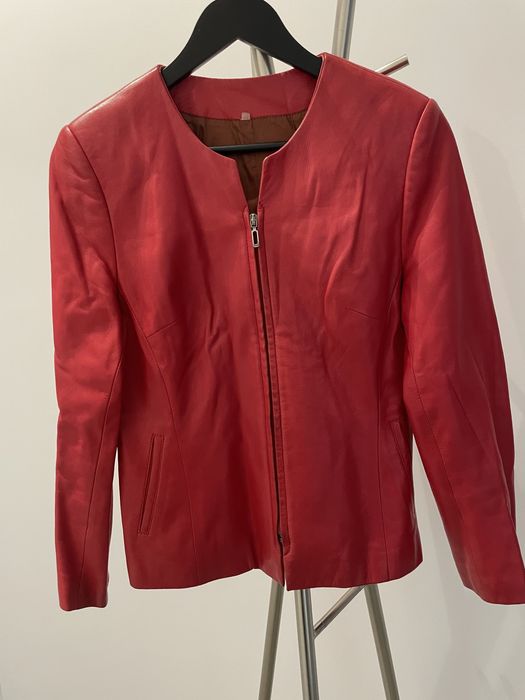 Kurtka żakiet skóra naturalna czerwona M/38