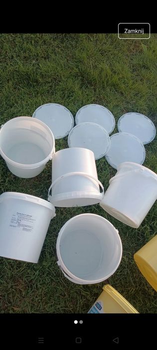 Wiaderka 10 L z pokrywką 5 szt
