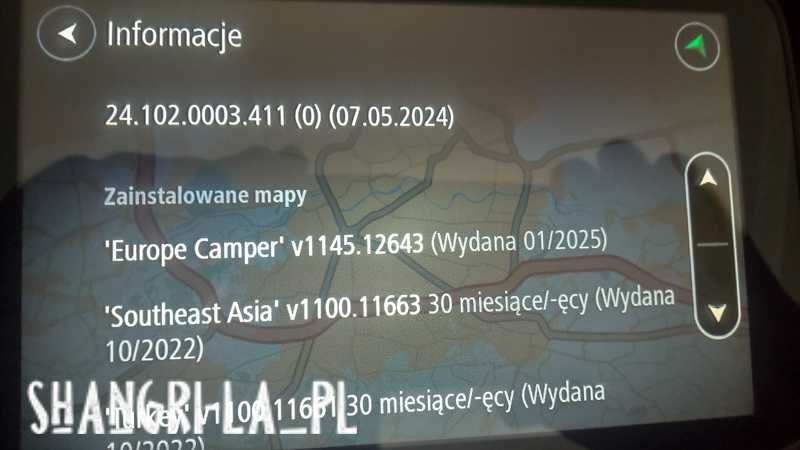 Nawigacja TomTom GO Camper . Cały Świat dożywotnio fotoradary, Wifi