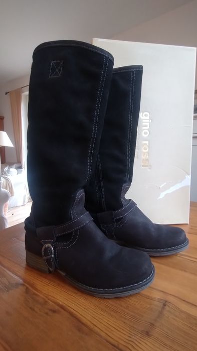 Kozaki Gino Rossi r. 37 nubuk/zamsz ocieplane