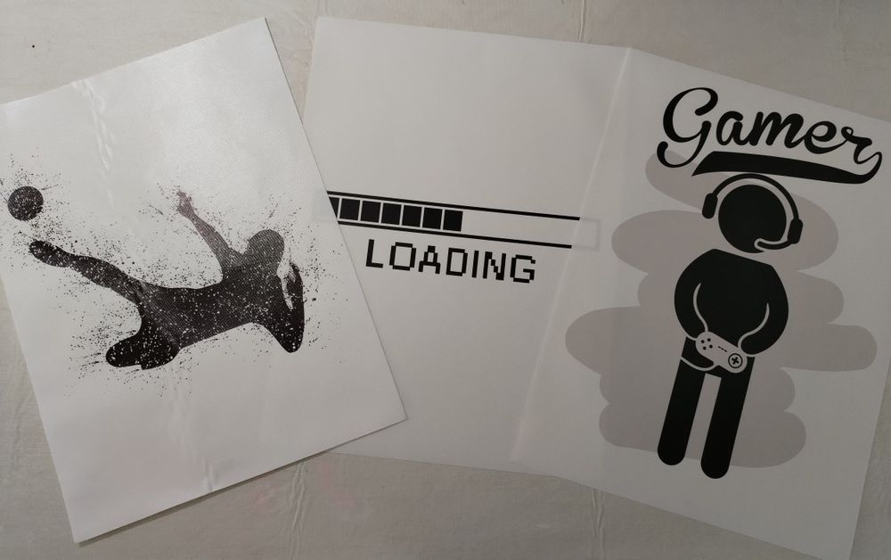 3 poster 30x40cm temática gamer