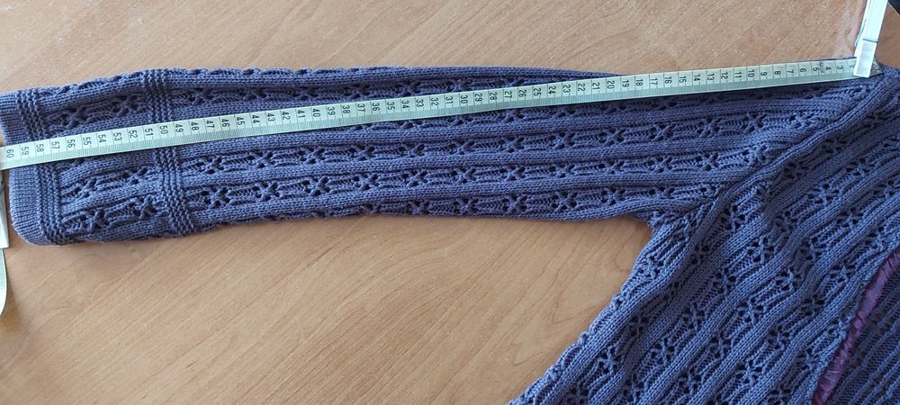 Sweter kardigan ażurowy